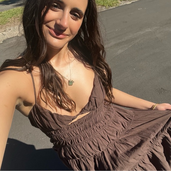 SNDYS. Dresses & Skirts - Elegant Brown Maxi Dress